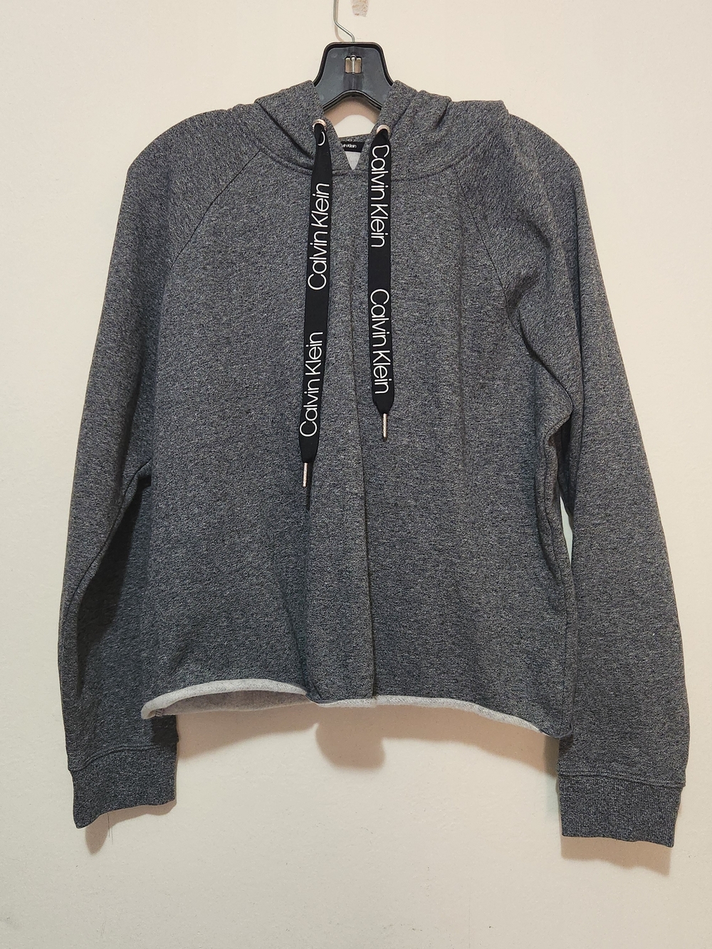 Cropped Raw Hem Edgy Vibe Cozy Chic Logomania Athleisure Hoodie Charcoal Y2K L